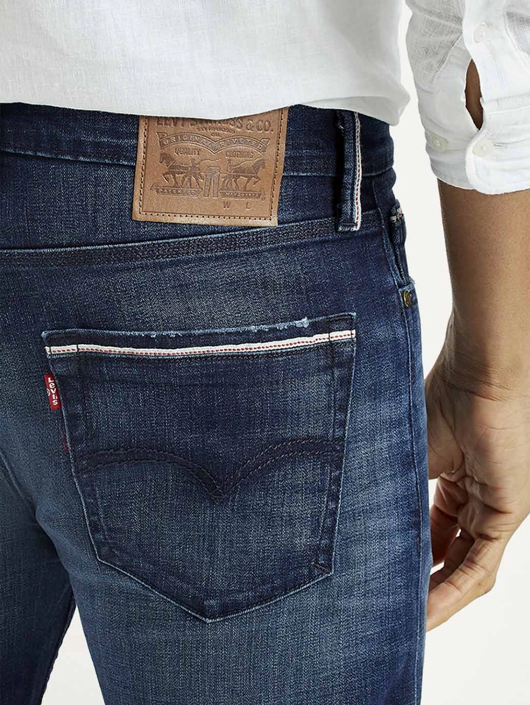 Men's 512 Dark Indigo Slim Tapered Fit Mid Rise Jeans Wardrobe Fit