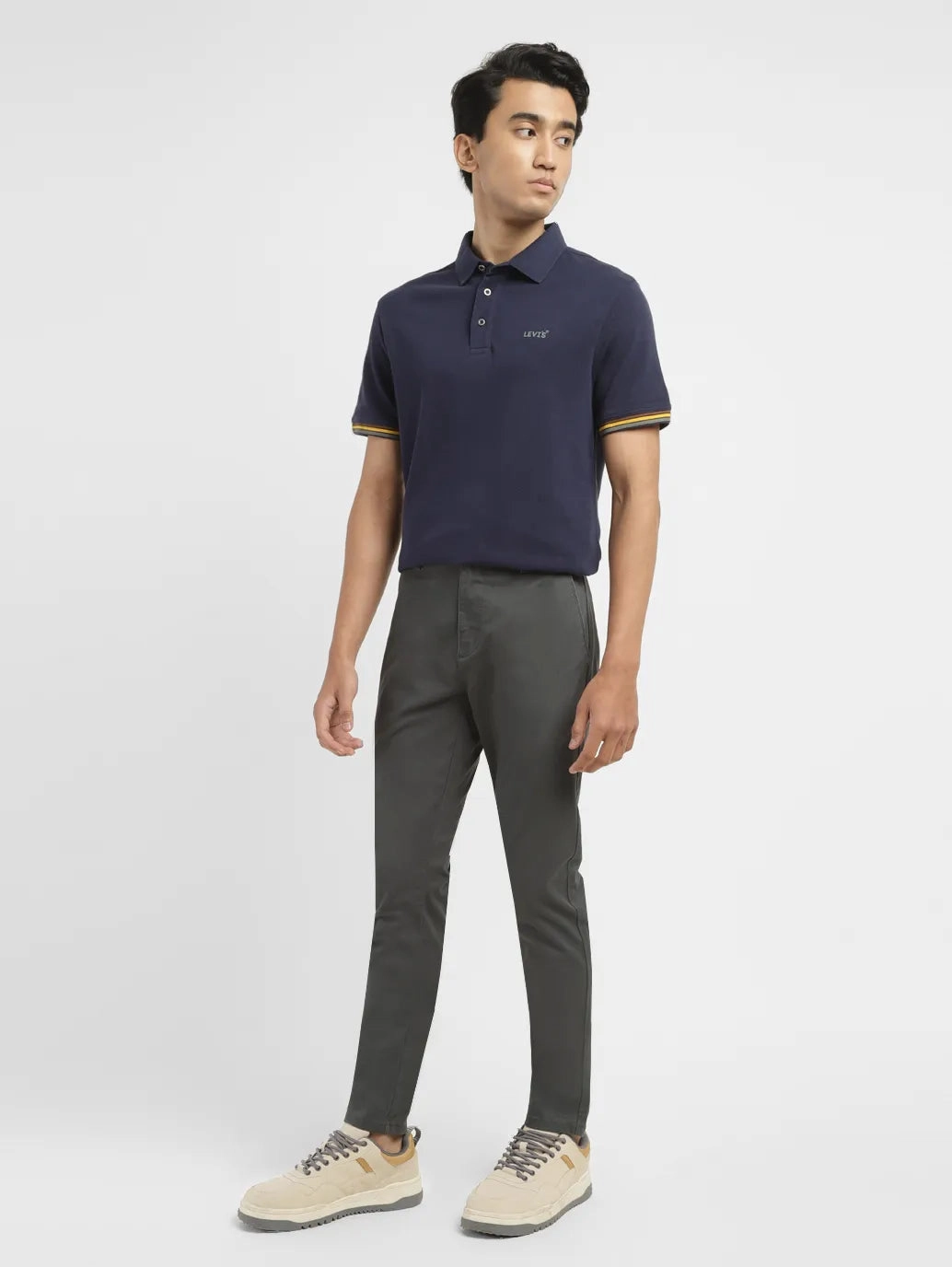 Men's 512 Grey Slim Tapered Fit Chinos Rest Easy
