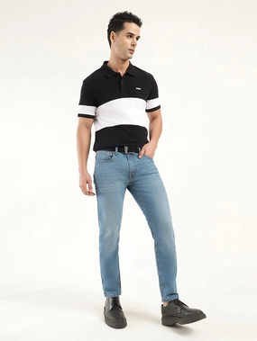 Comfy Waist Fit Closet Classic Men's 512 Indigo Slim Tapered Fit Mid Rise Jeans