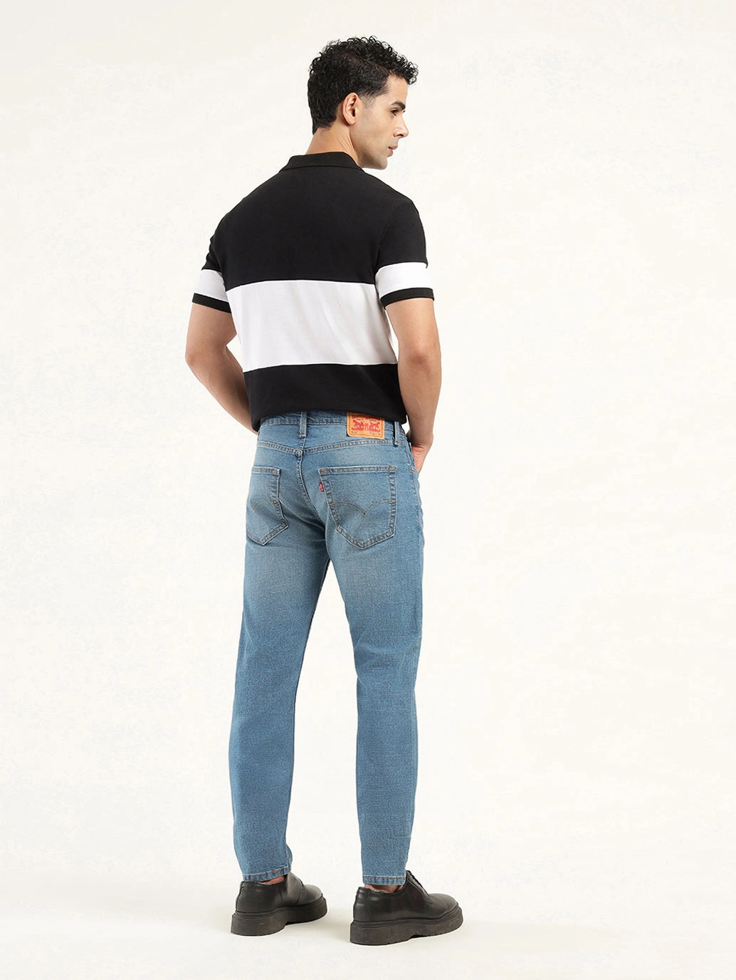 Men's 512 Indigo Slim Tapered Fit Mid Rise Jeans Crosshatch Stitching