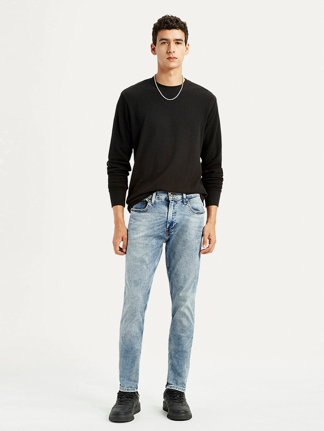 Daily Favorite Matching Basic Men's 512 Light Blue Slim Tapered Fit Mid Rise Jeans