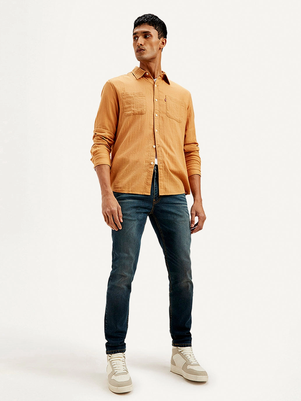 Chill Mode Versatile Outfit Men's 512 Navy Blue Slim Tapered Fit Mid Rise Jeans