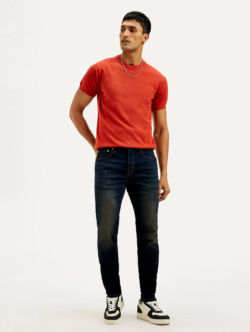 Men's 512 Navy Blue Slim Tapered Fit Mid Rise Jeans Vintage Lover Loose