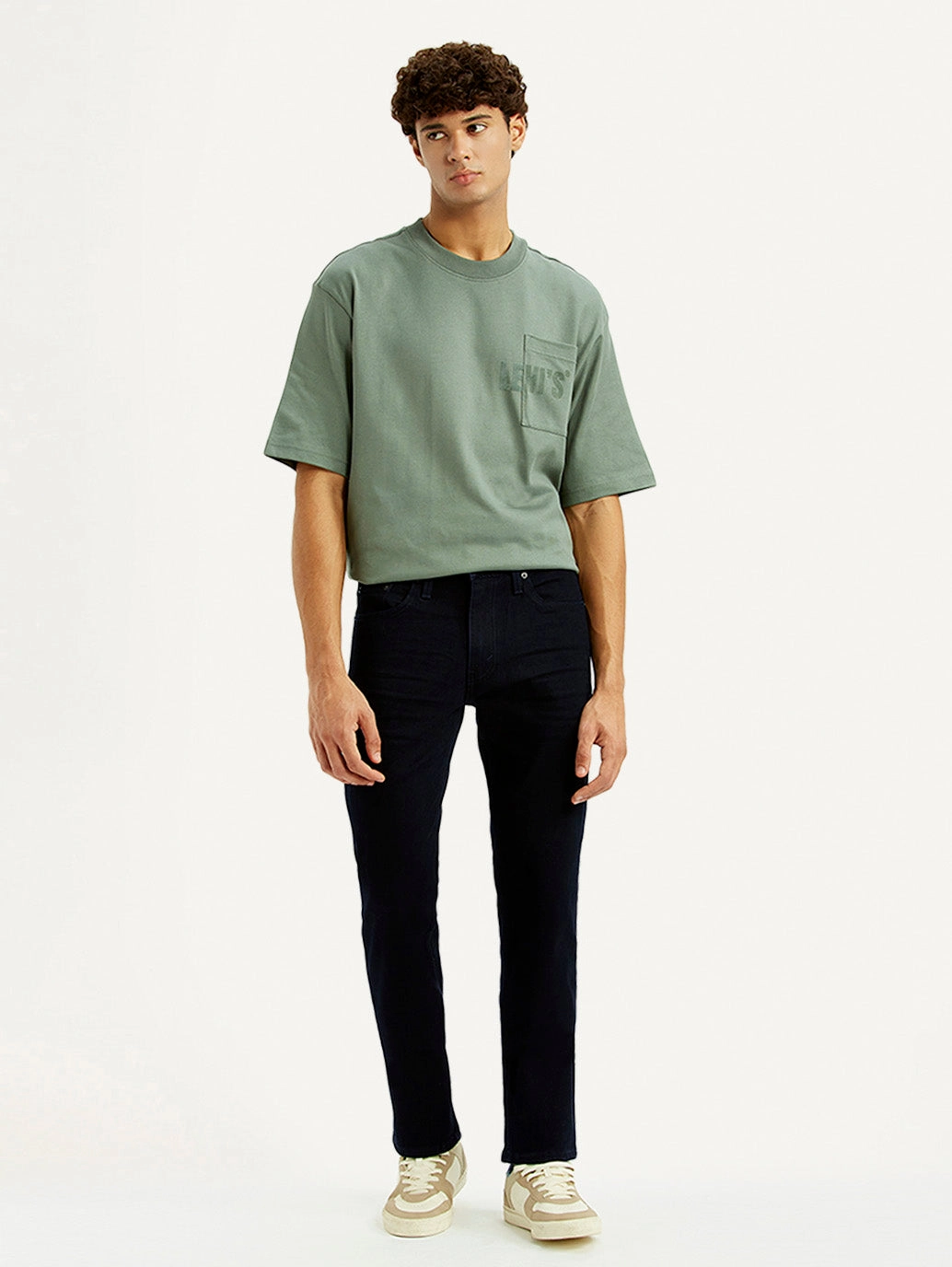 Artist Vibe Everyday Trend Setter Road Trip Casual Men's 513 Dark Blue Slim Straight Fit Mid Rise Jeans