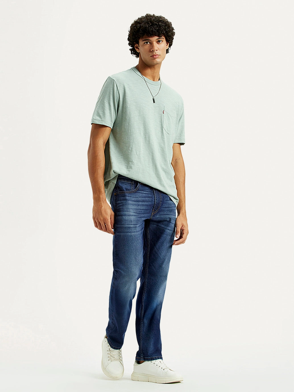 Earthy Streetwear Fan Nature Lover Men's 513 Dark Indigo Slim Straight Fit Mid Rise Jeans