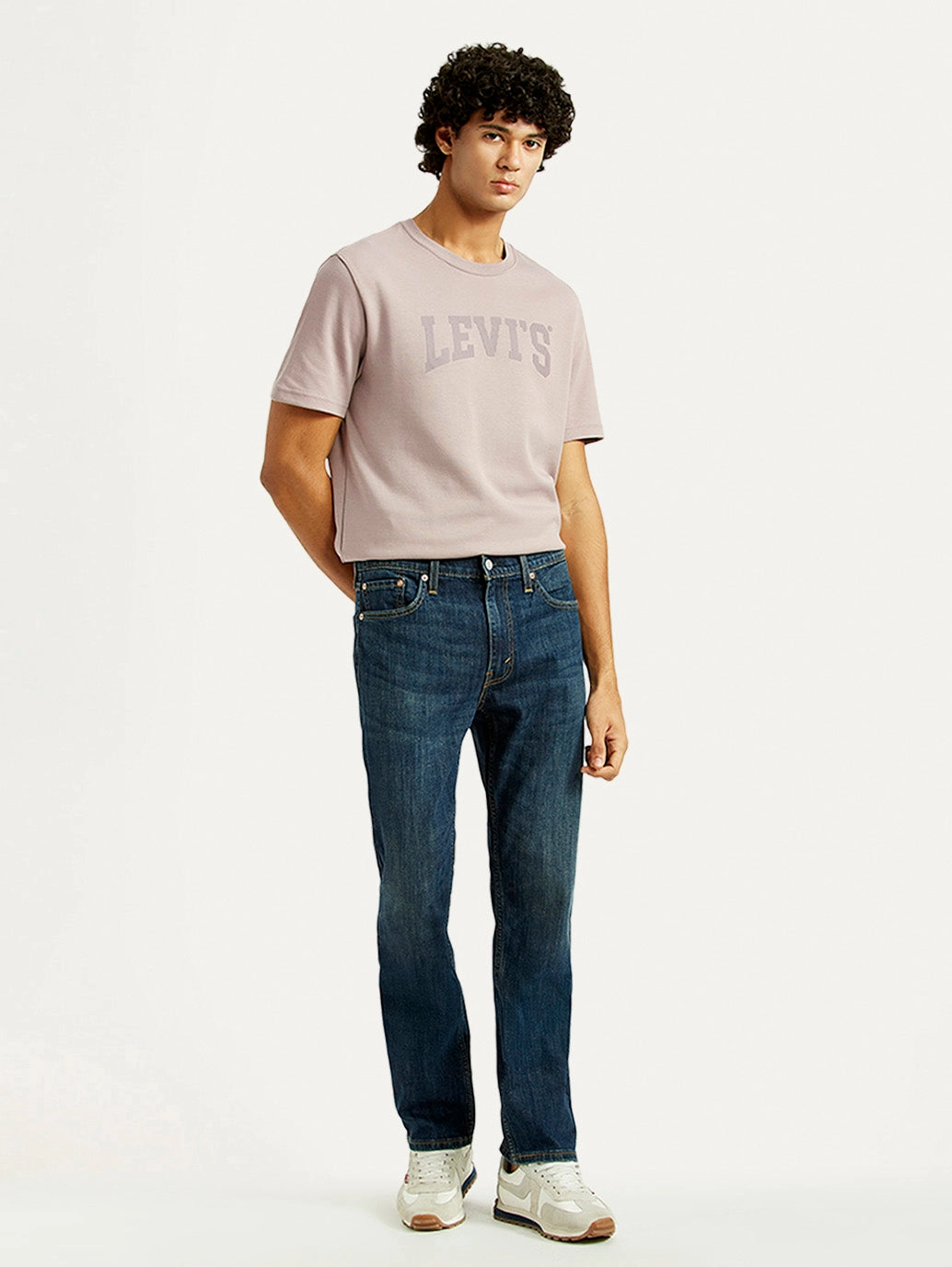 Office Wear Modern Total Comfort Men's 513 Dark Indigo Slim Straight Fit Mid Rise Jeans