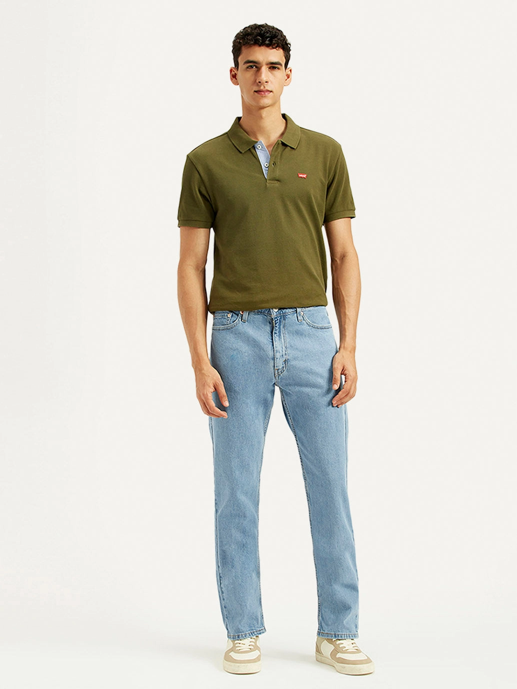 Easy Outfit Urban Fit Men's 513 Light Blue Slim Straight Fit Mid Rise Jeans