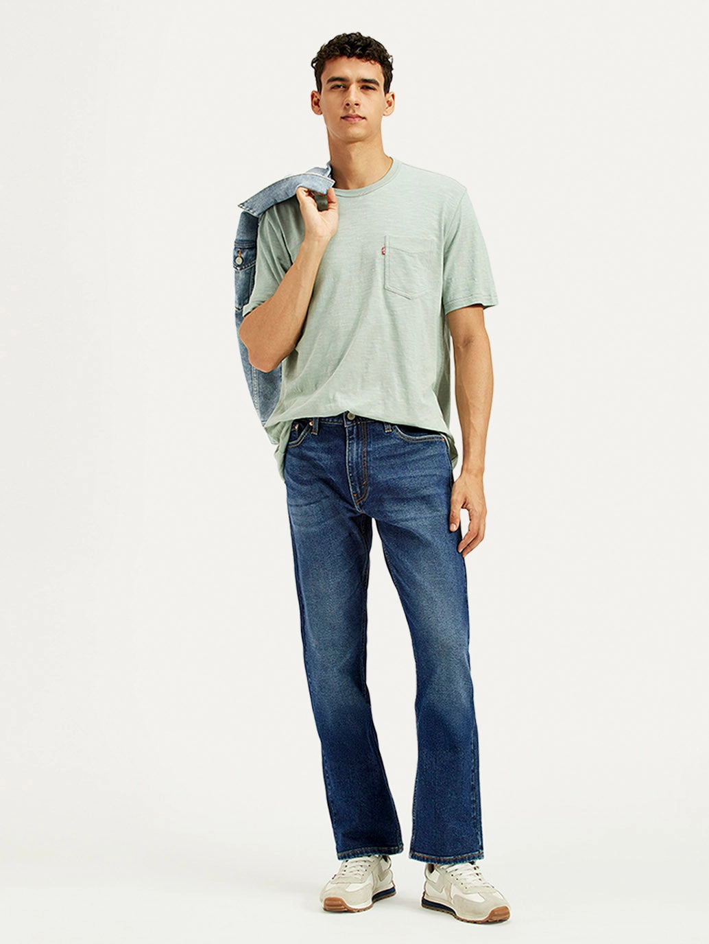 Urban Explorer Trend Setter Men's 513 Light Indigo Slim Straight Fit Mid Rise Jeans