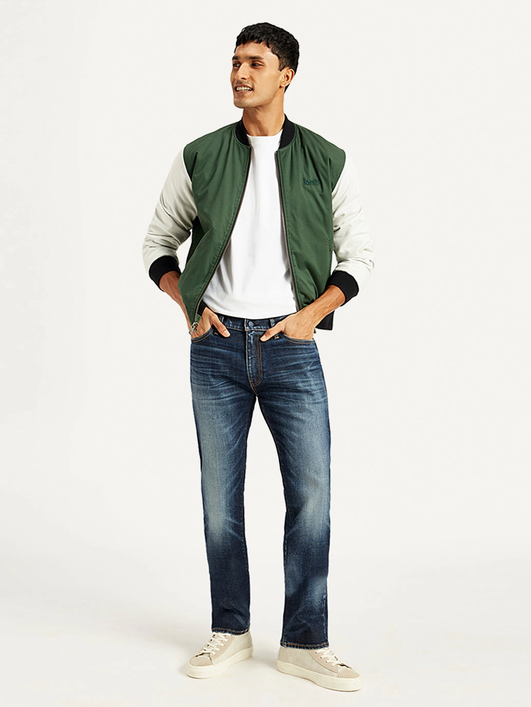 Men's 513 Navy Blue Slim Straight Fit Mid Rise Jeans Beach Day Versatile Soft Holiday Vibes Work Ready