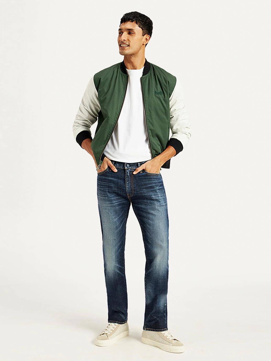 Men's 513 Navy Blue Slim Straight Fit Mid Rise Jeans Easy Care Always Fits Well