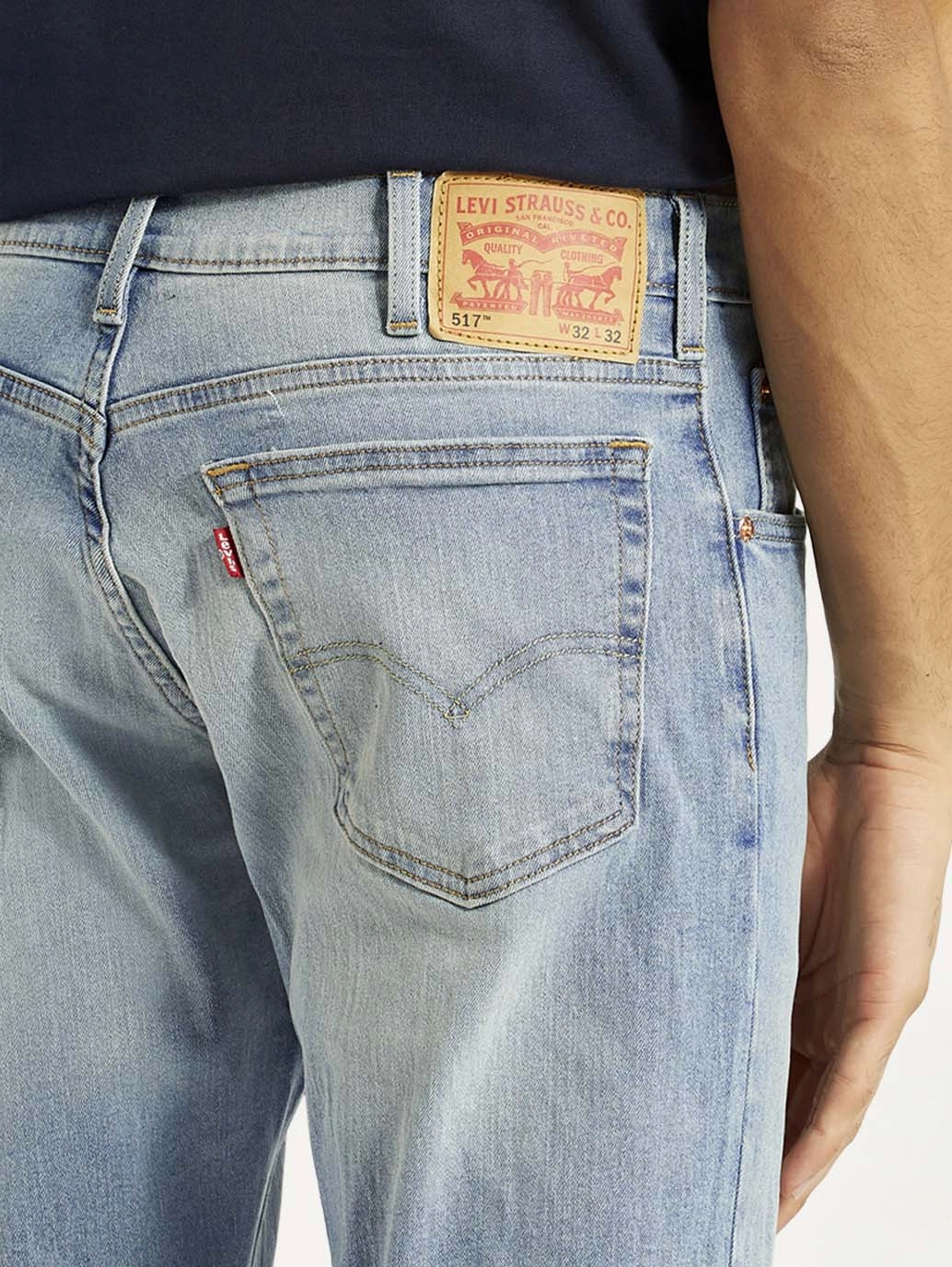 Men's 517 Light Blue Bootcut Fit Mid Rise Jeans premium design