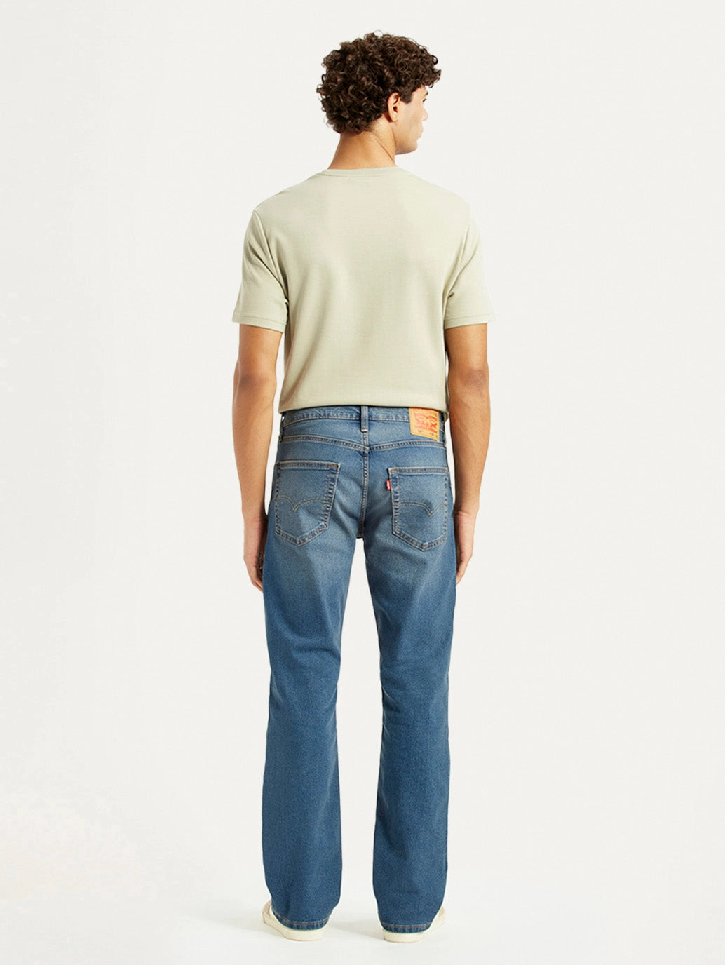 Weekend Style Casual Parent Style Minimalist Trendy Everyday Men's 527 Mid Indigo Bootcut Fit Mid Rise Jeans