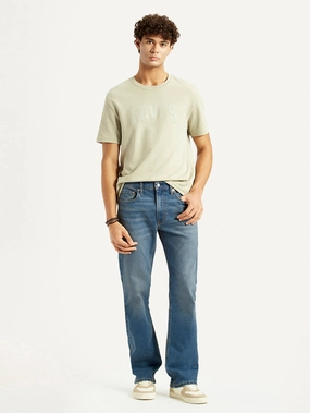 Men's 527 Mid Indigo Bootcut Fit Mid Rise Jeans Work Meeting Weekend Style Streetwear Fan