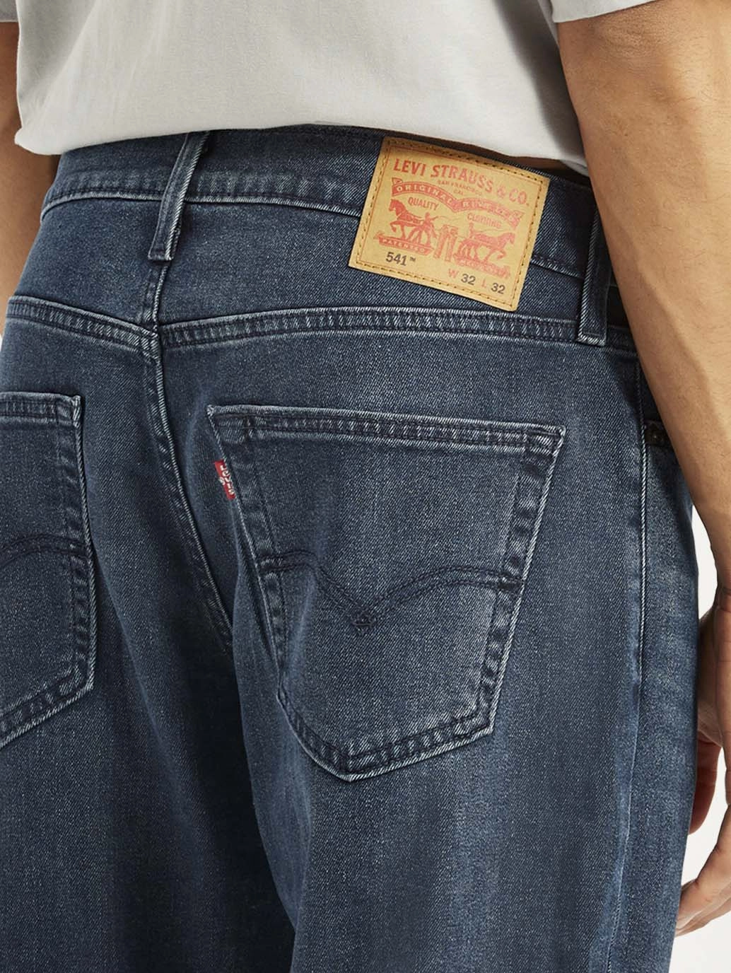 abrasion resistant coating Smart Waistband Men's 541 Dark Blue Athletic Tapered Fit Mid Rise Jeans