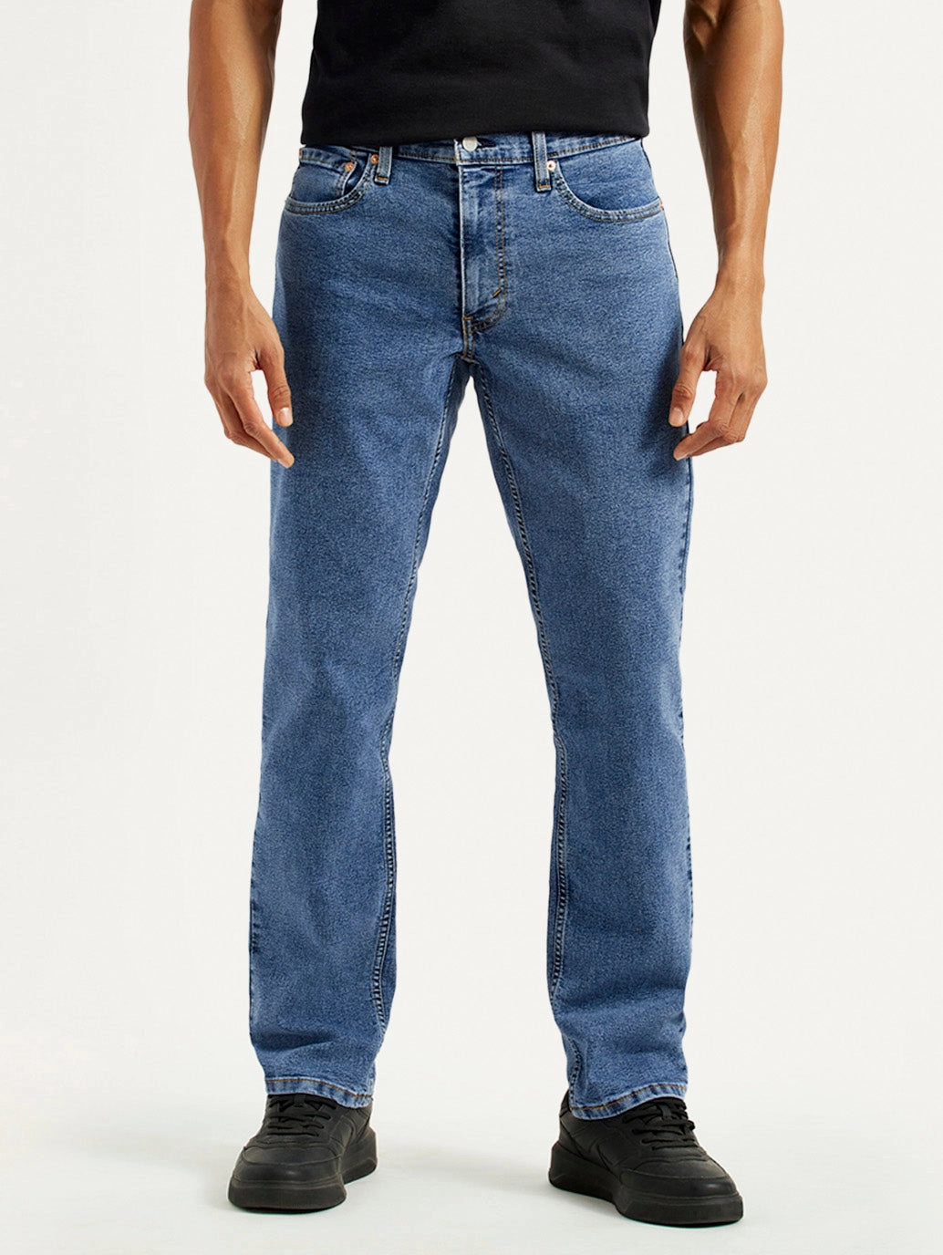 Outdoor Adventure Earthy Recycled Fiber Content Men's 541 Med Indigo Athletic Tapered Fit Mid Rise Jeans