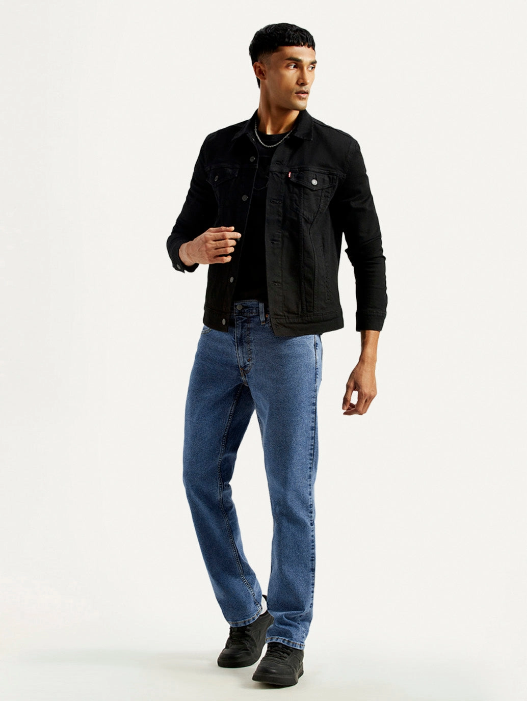 Lockstitch Construction Lightweight Parent Style Durable Men's 541 Med Indigo Athletic Tapered Fit Mid Rise Jeans