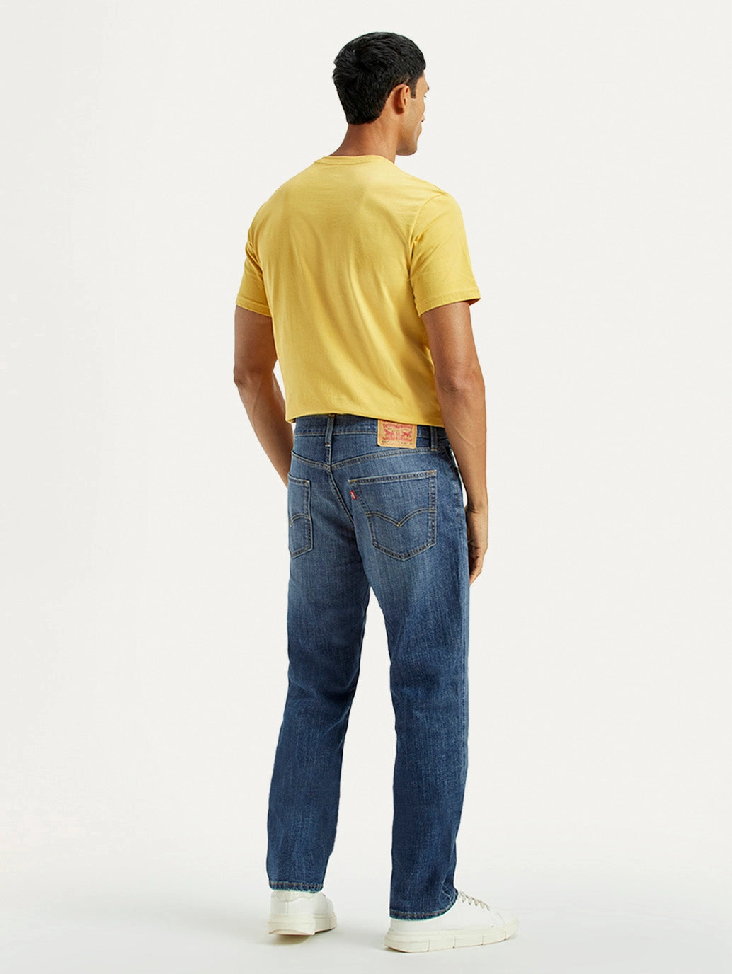 Men's 541 Med Indigo Athletic Tapered Fit Mid Rise Jeans Relaxed Thigh Cut Chill Mode