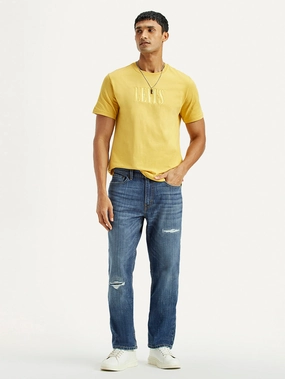 Men's 541 Med Indigo Athletic Tapered Fit Mid Rise Jeans Contemporary Fit Reliable Basic