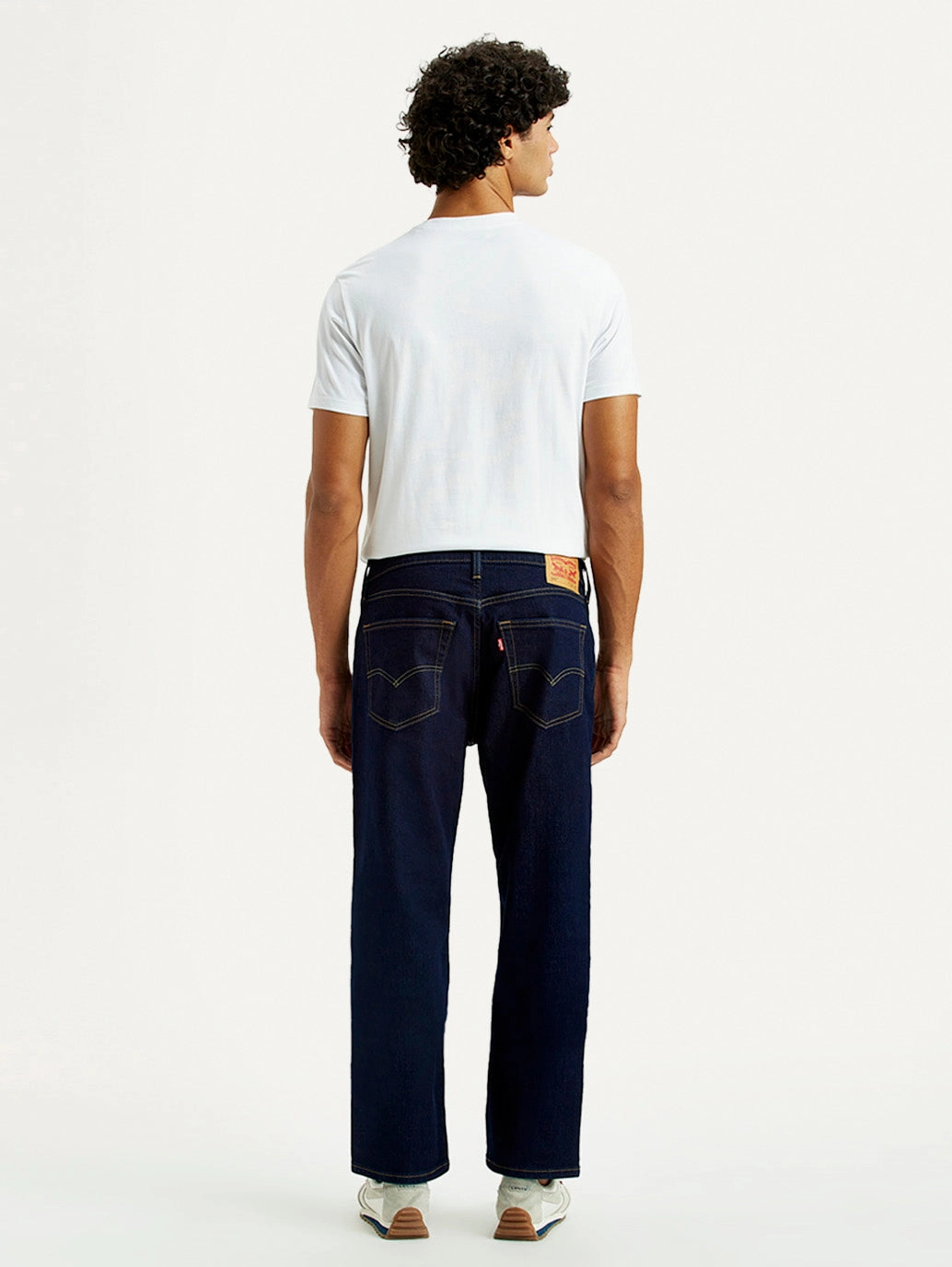 Work Meeting Relaxed Style Men's 541 Navy Blue Athletic Tapered Fit Mid Rise Jeans