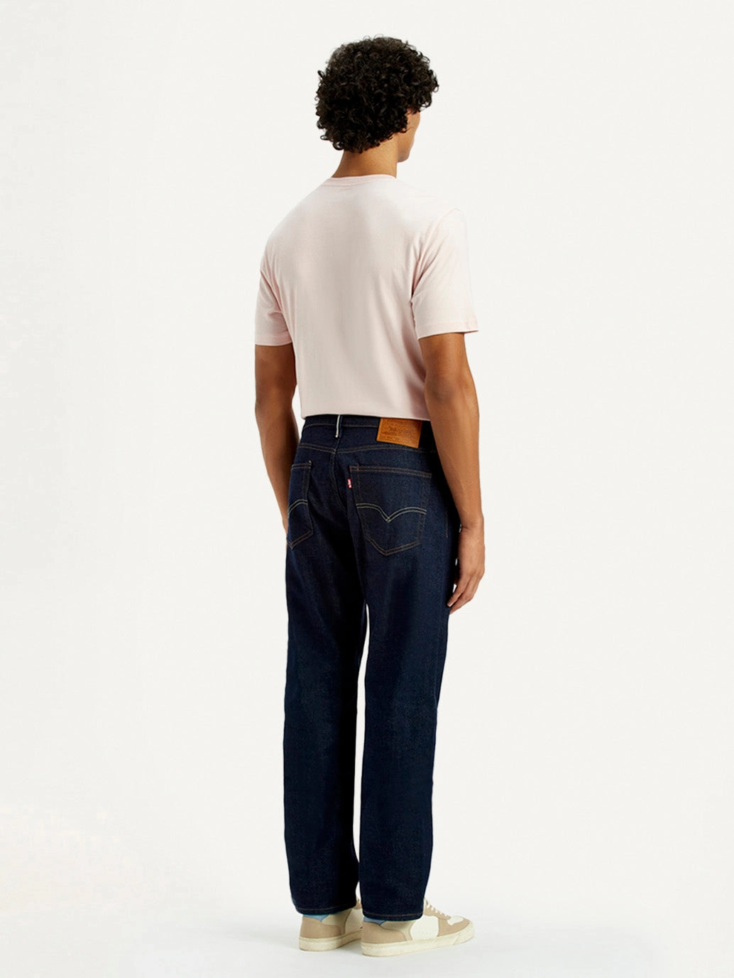 Men's 555 Dark Indigo Loose Fit Mid Rise Selvedge Jeans Total Comfort Chill Style