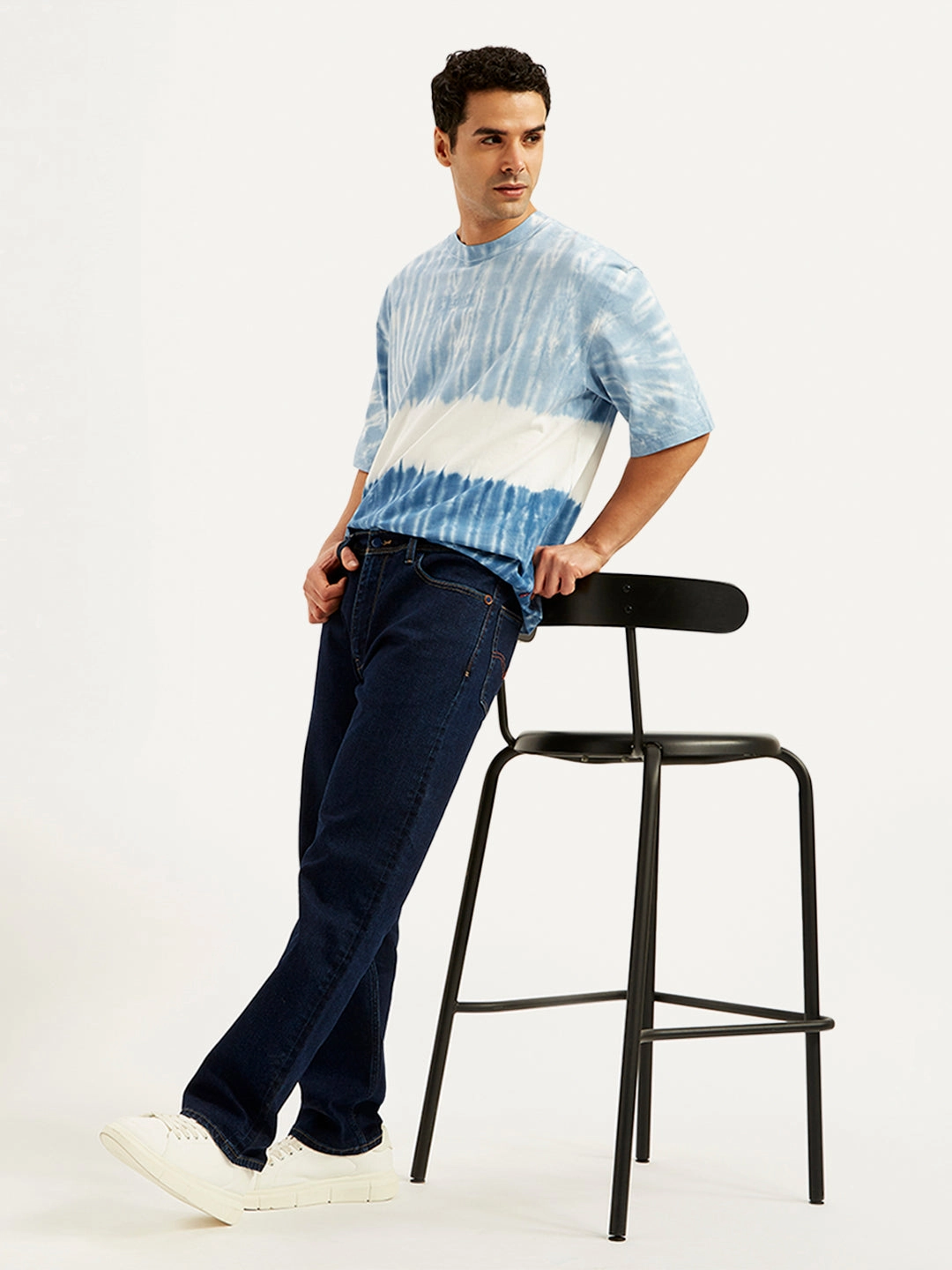 Casual Musthave Work Ready Soft Men's 555 Navy Blue Relaxed Straight Mid Rise Utility  Jeans