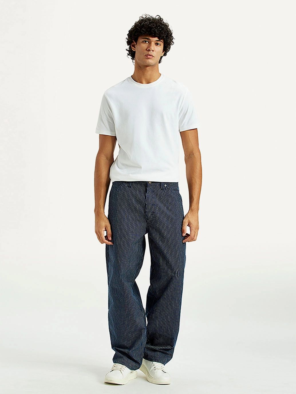 Hypoallergenic Material Composition Men's 578 Dark Indigo Baggy Fit Mid Rise Carpenter Jeans