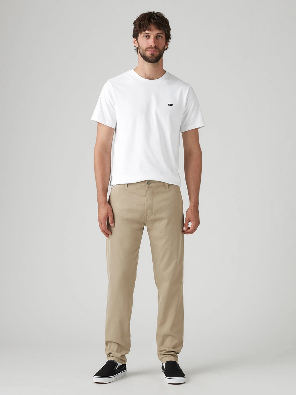 Layered Wear Men's Beige Regular Fit Tech Pant Chinos