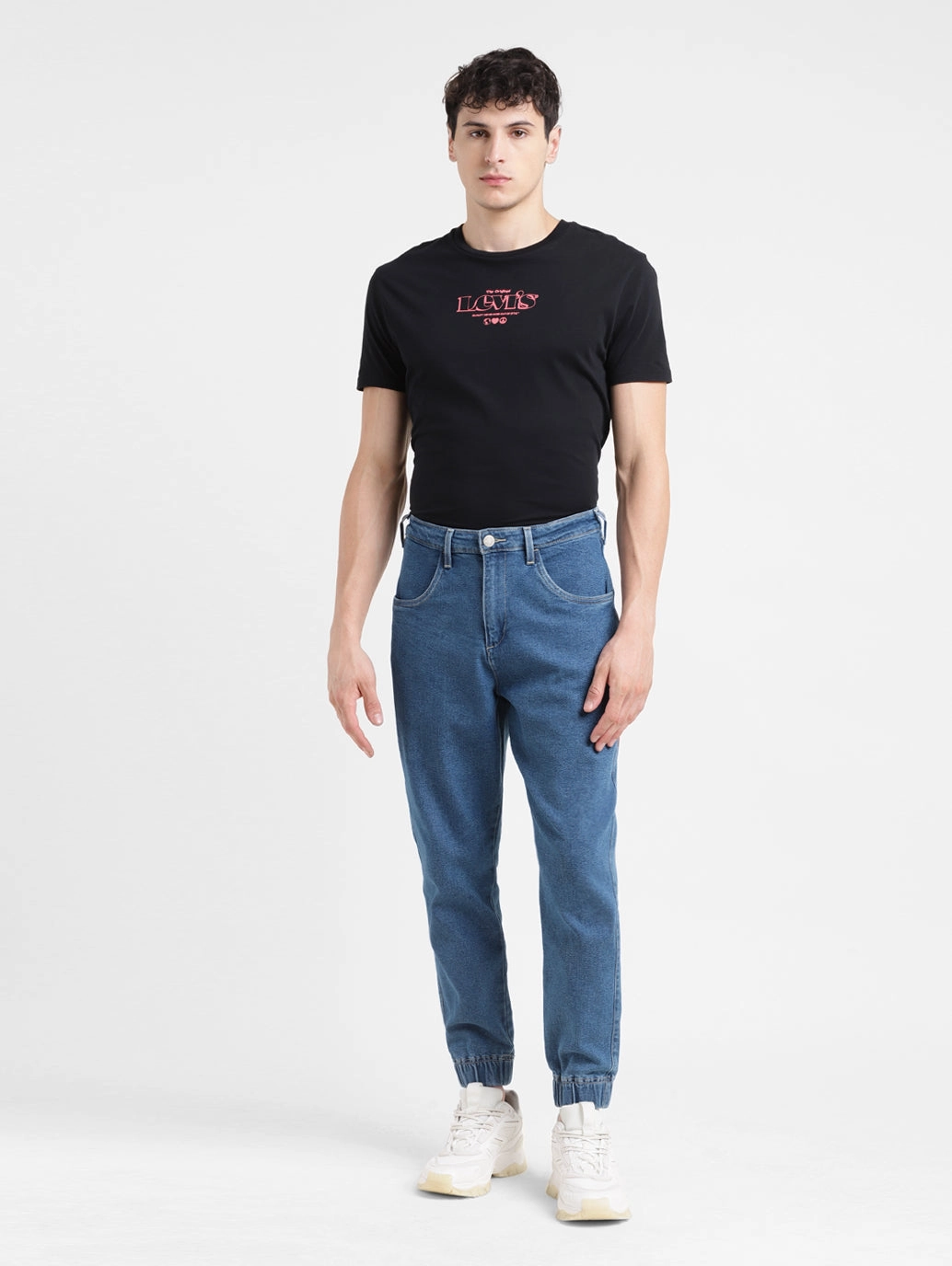 Men's Blue Regular Fit Joggers Modular Attachment