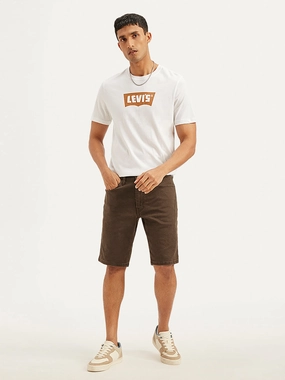 holiday apparel Men's Brown Tapered Shorts