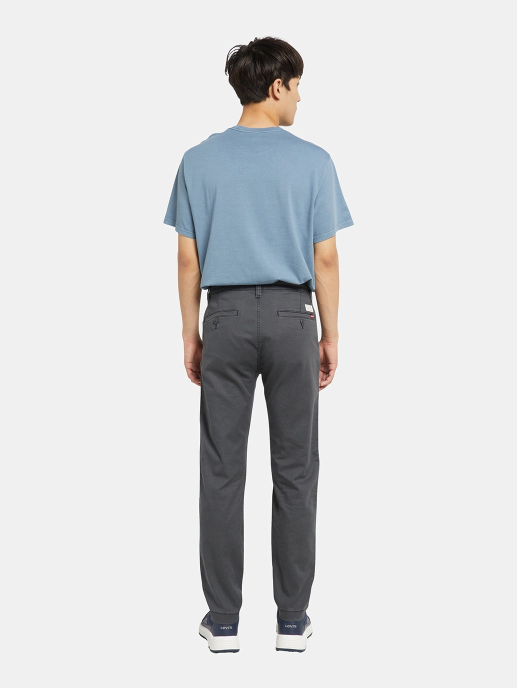 Seamless construction Men's Charcoal Grey Regular Fit Chinos