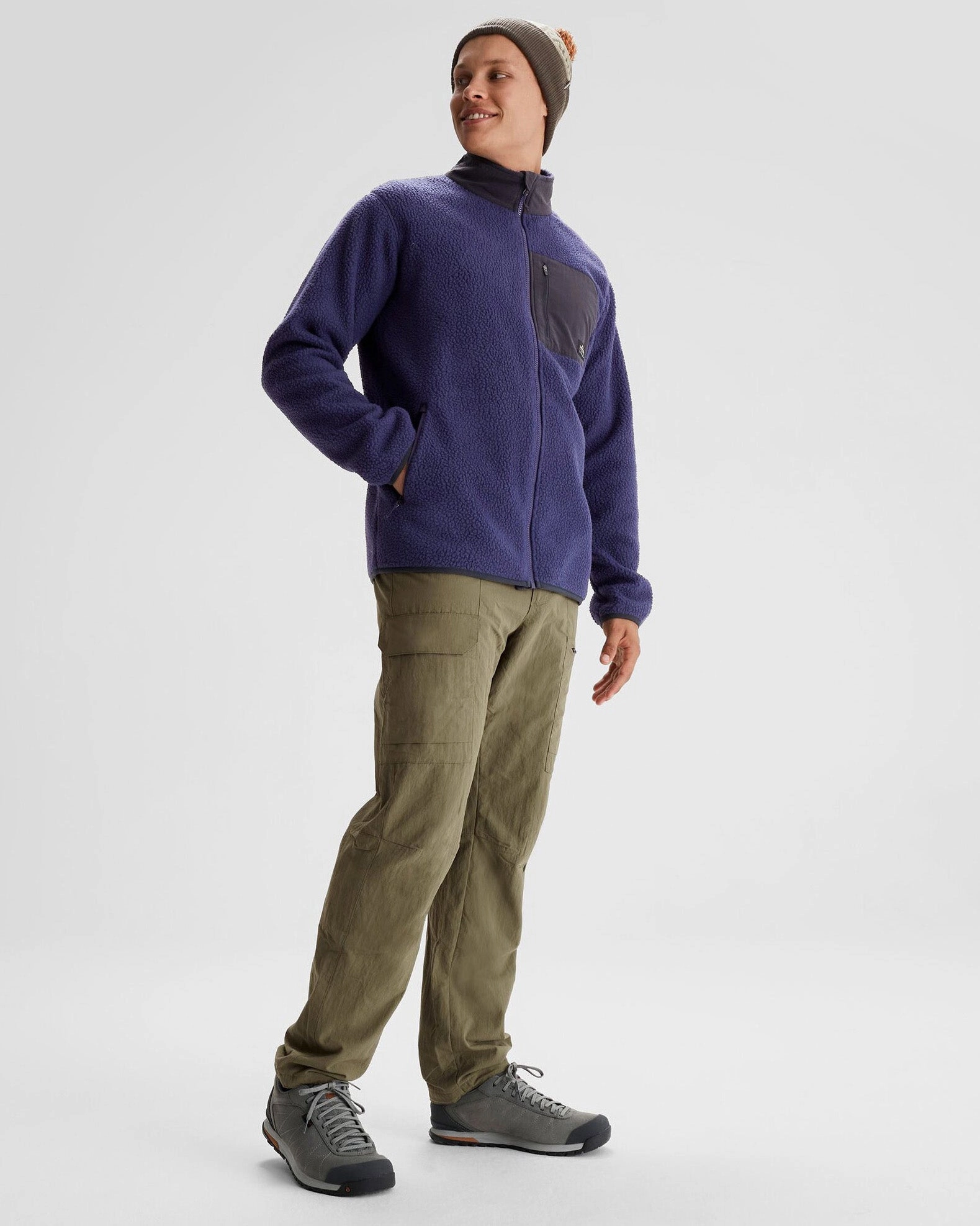 Men's Co-Z High Pile Jacket  - Dark Horizon Travel Functional Wear Tear Resistant Material