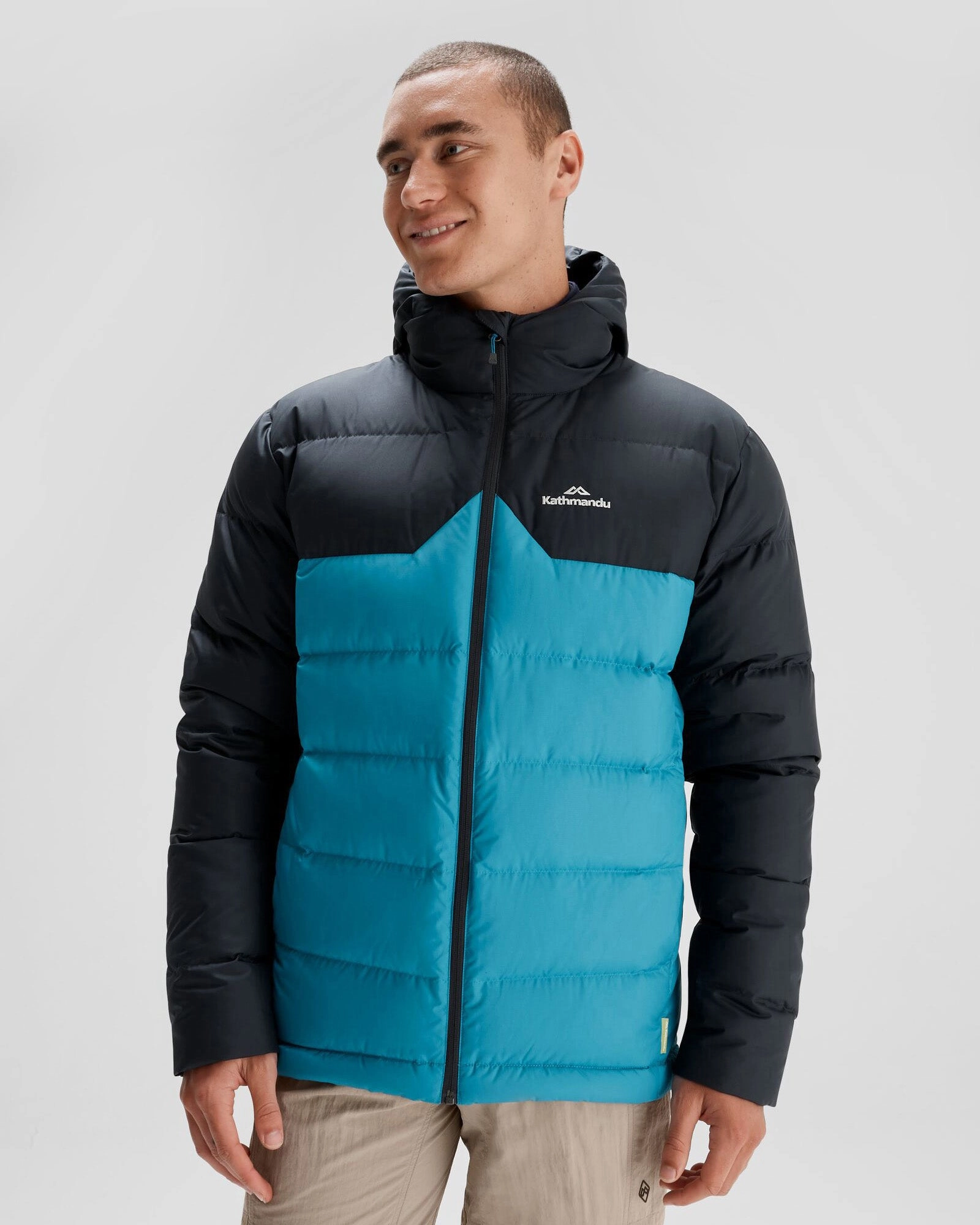 Layer Essential Piece Men's Epiq Hooded Down Jacket - Eddy/Meteor