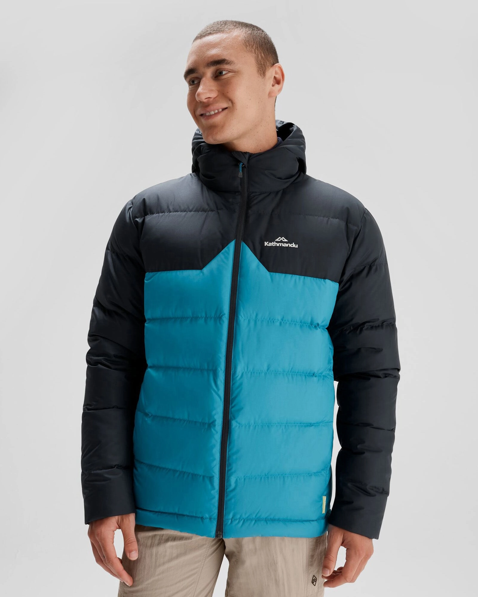 Men's Epiq Hooded Down Jacket - Eddy/Meteor Adaptive Layering System Light Reflective Logos