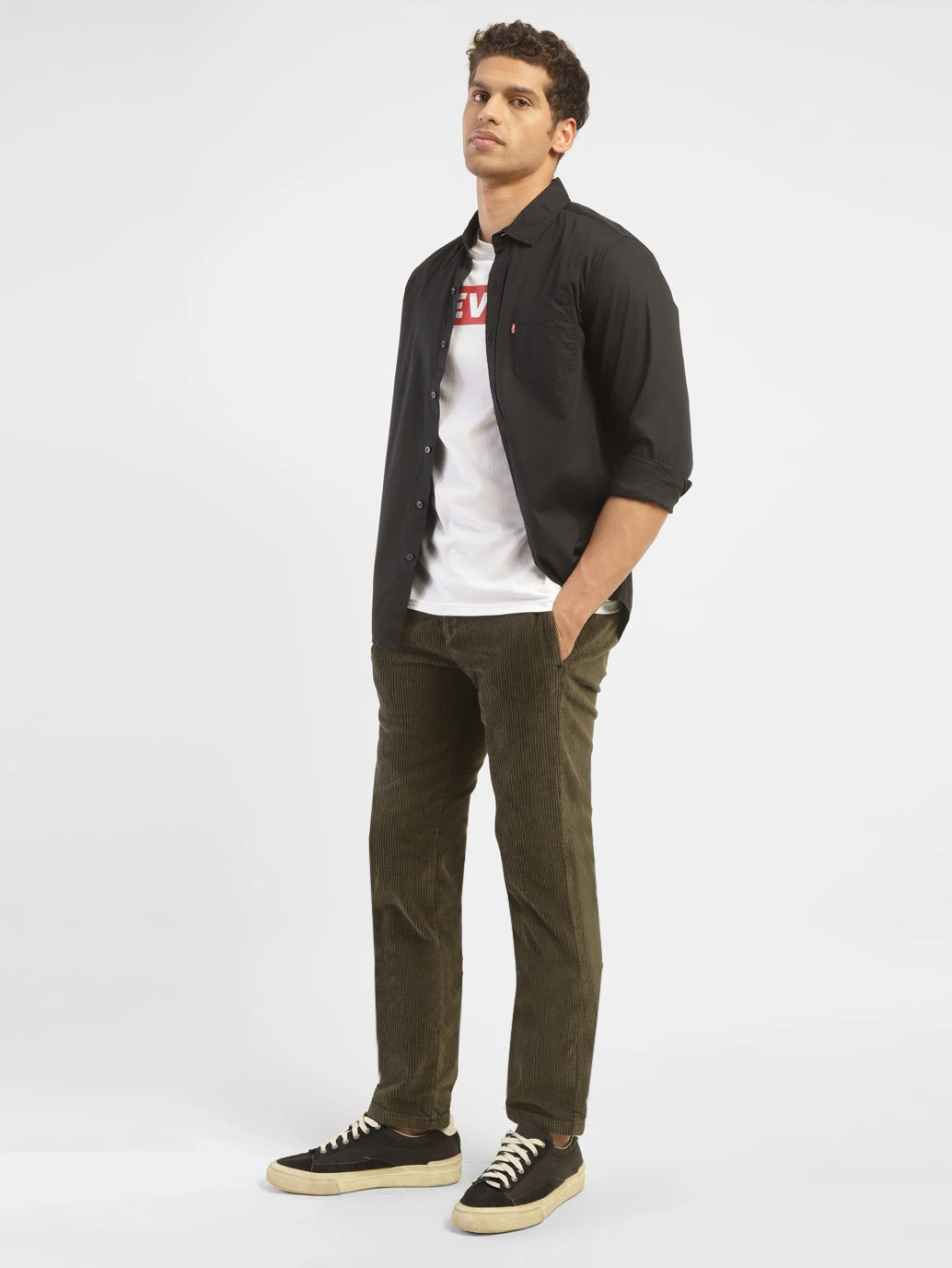 Men's Green Regular Fit Trousers Work Comfort