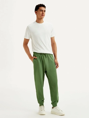 Men's Green Solid Utility Joggers Multi Pocket System Layered Wear