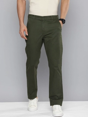 Men's Green Tapered Chinos Base Layer