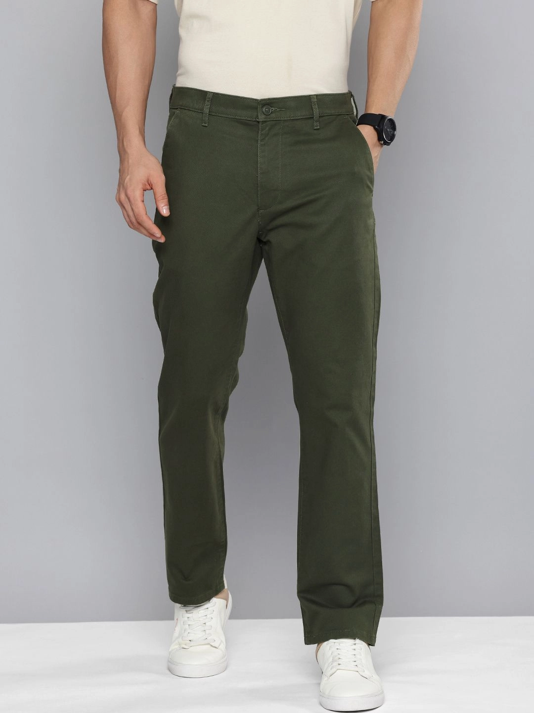 Men's Green Tapered Chinos Fit For Movement TaglessComfort