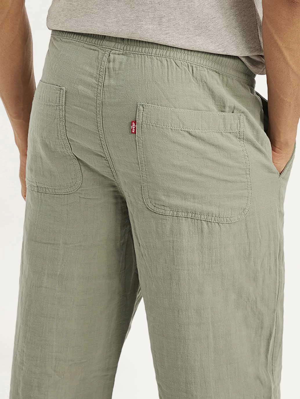 Breathable layers Relaxed Wear Men's Grey Loose Straight Fit Chino Trousers