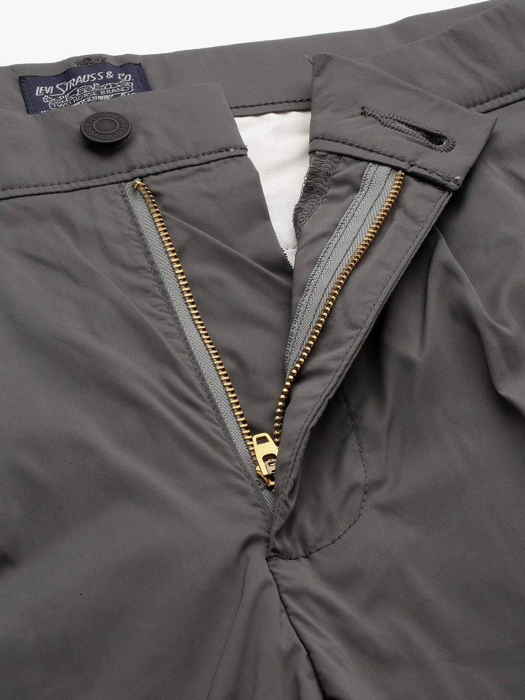 Men's Grey Regular Fit Trousers Form Fitting Abrasion Resistant Material