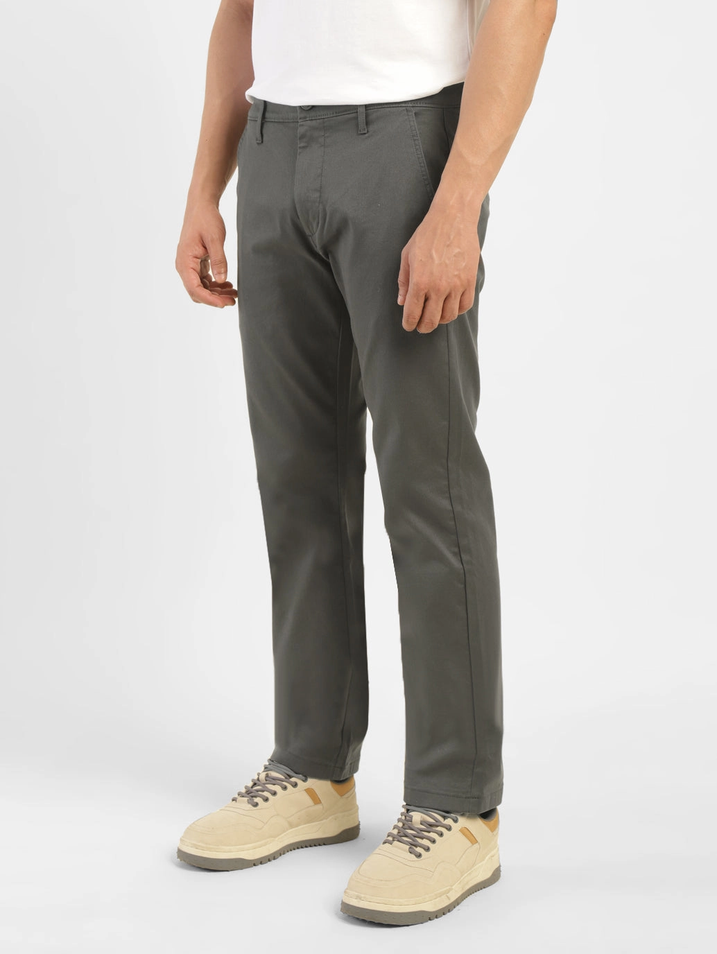 Modern Utility Men's Grey Slim Fit Trousers
