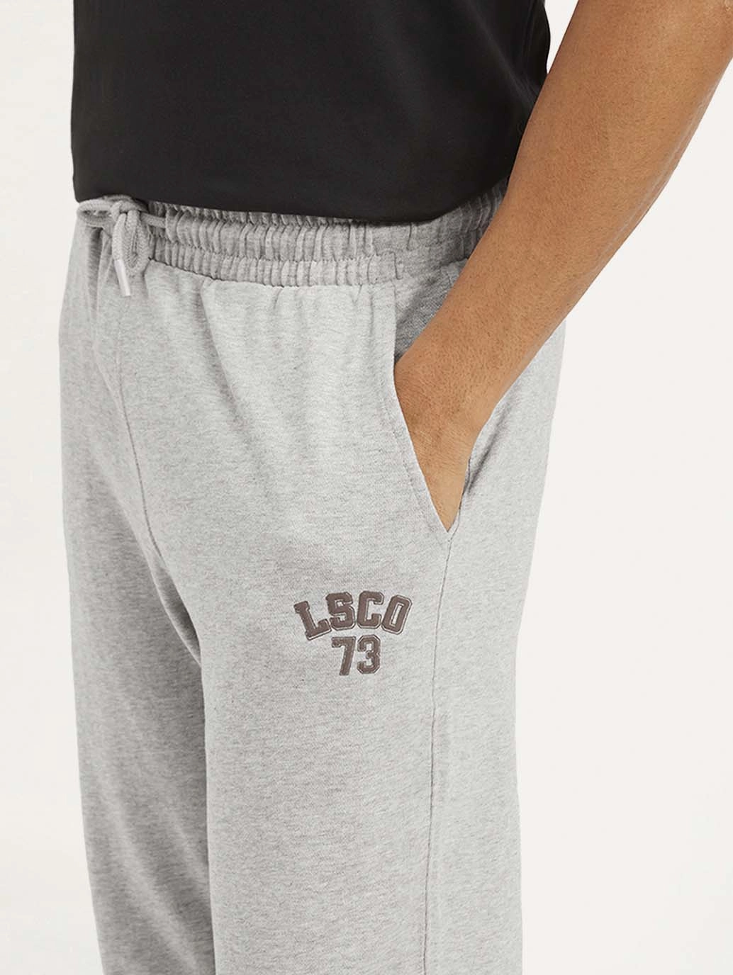 Men's Grey Solid Utility Joggers AntiSlipGrip Back pockets