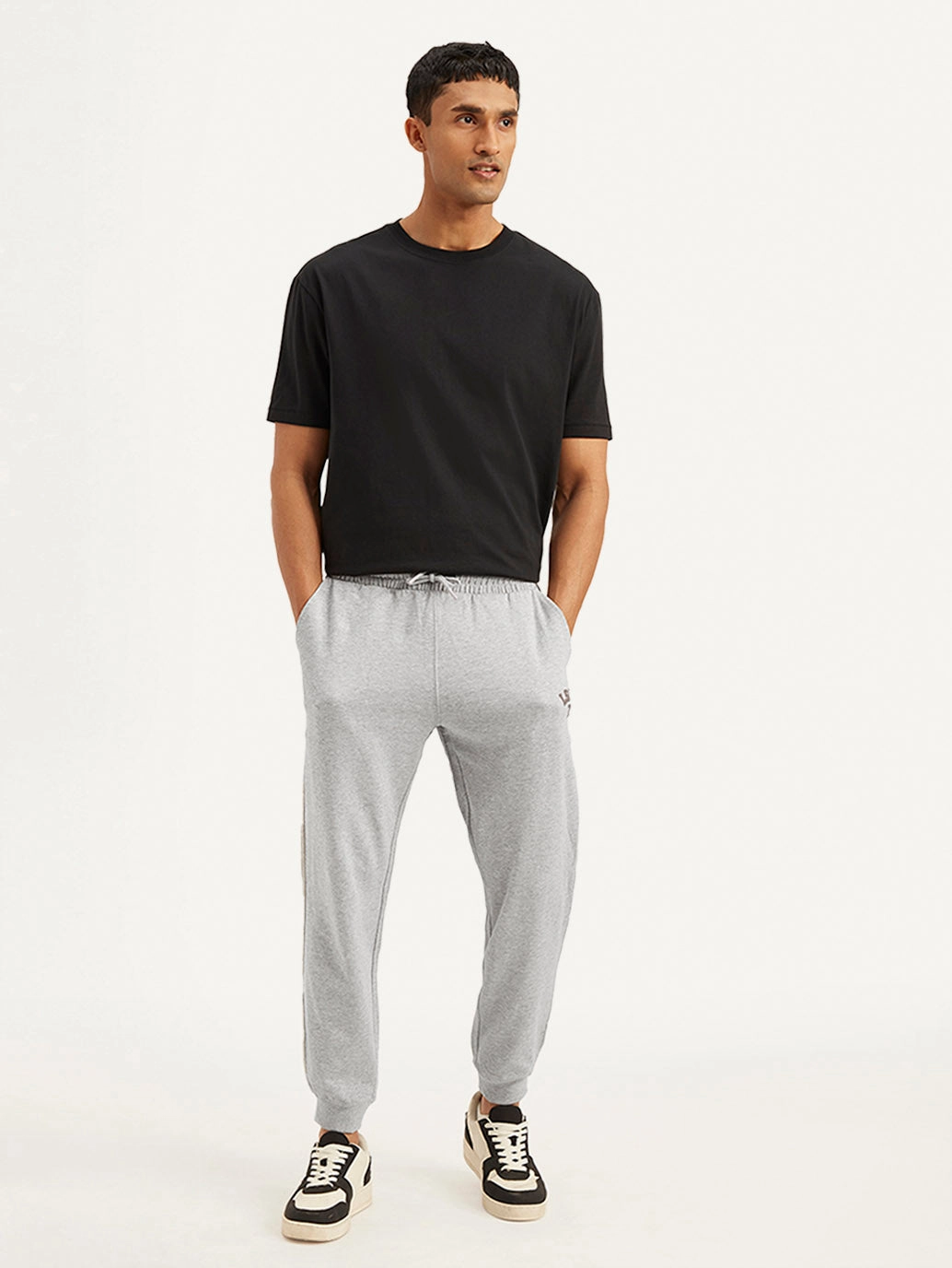 Rugged Fit Men's Grey Solid Utility Joggers