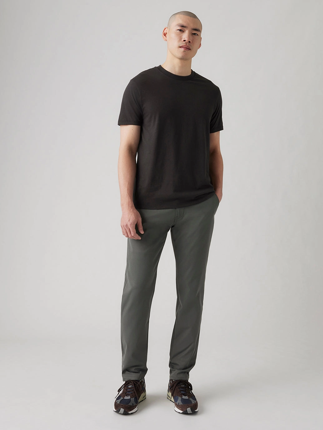 Timeless Comfort Wear Men's Grey Straight Fit Tech Pants