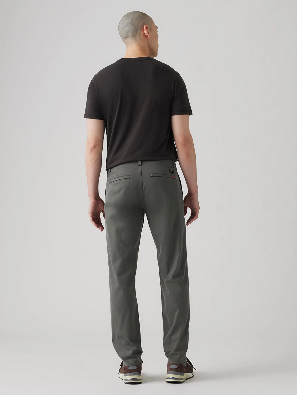 SeamlessPockets Men's Grey Straight Fit Tech Pants