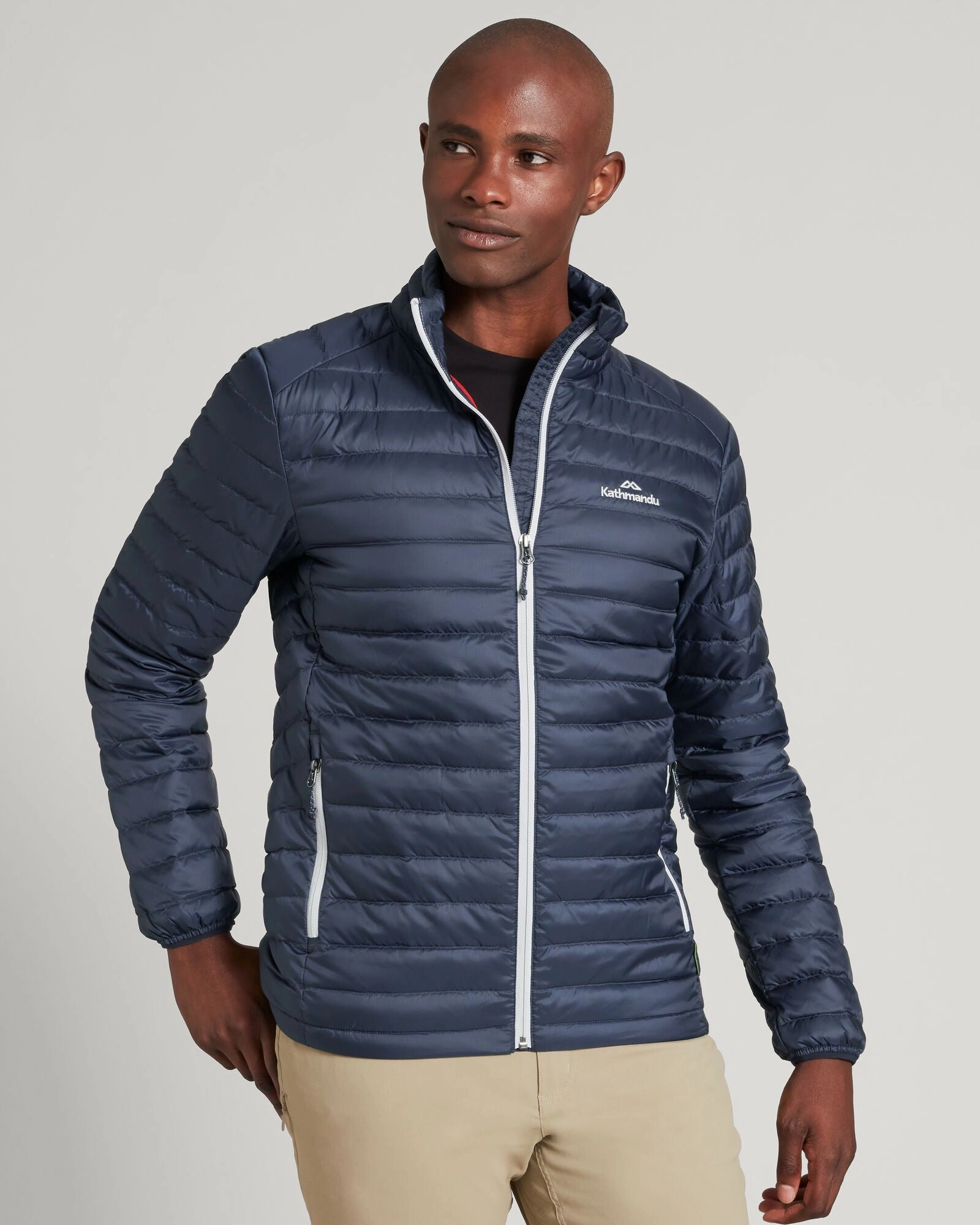 Men's Heli 600 Fill Lightweight Down Jacket - Midnight Navy Light Outdoor Layer Cross Ventilation Panels
