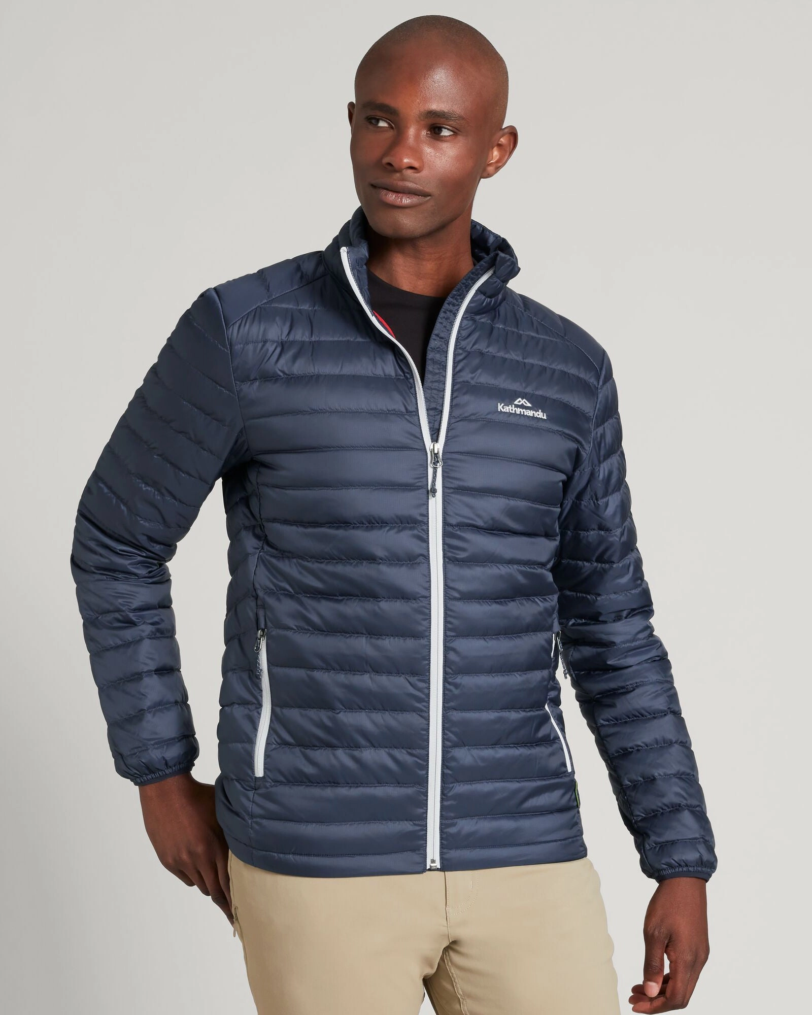 Buttery Soft Handfeel Light Day Jacket Men's Heli 600 Fill Lightweight Down Jacket - Midnight Navy