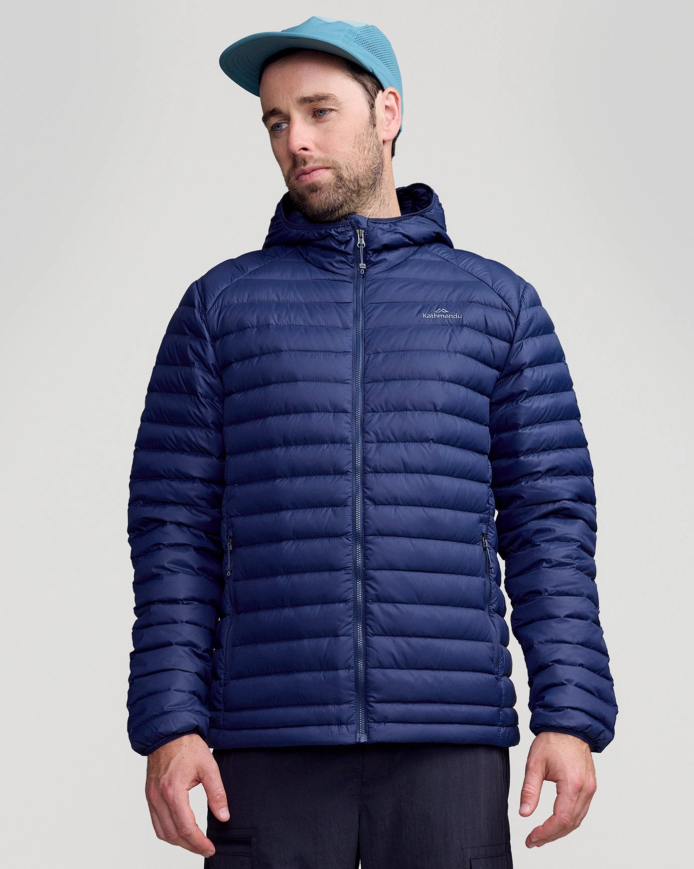 Men's Heli Down Hooded Jacket v3 - Pure Navy Multi pockets