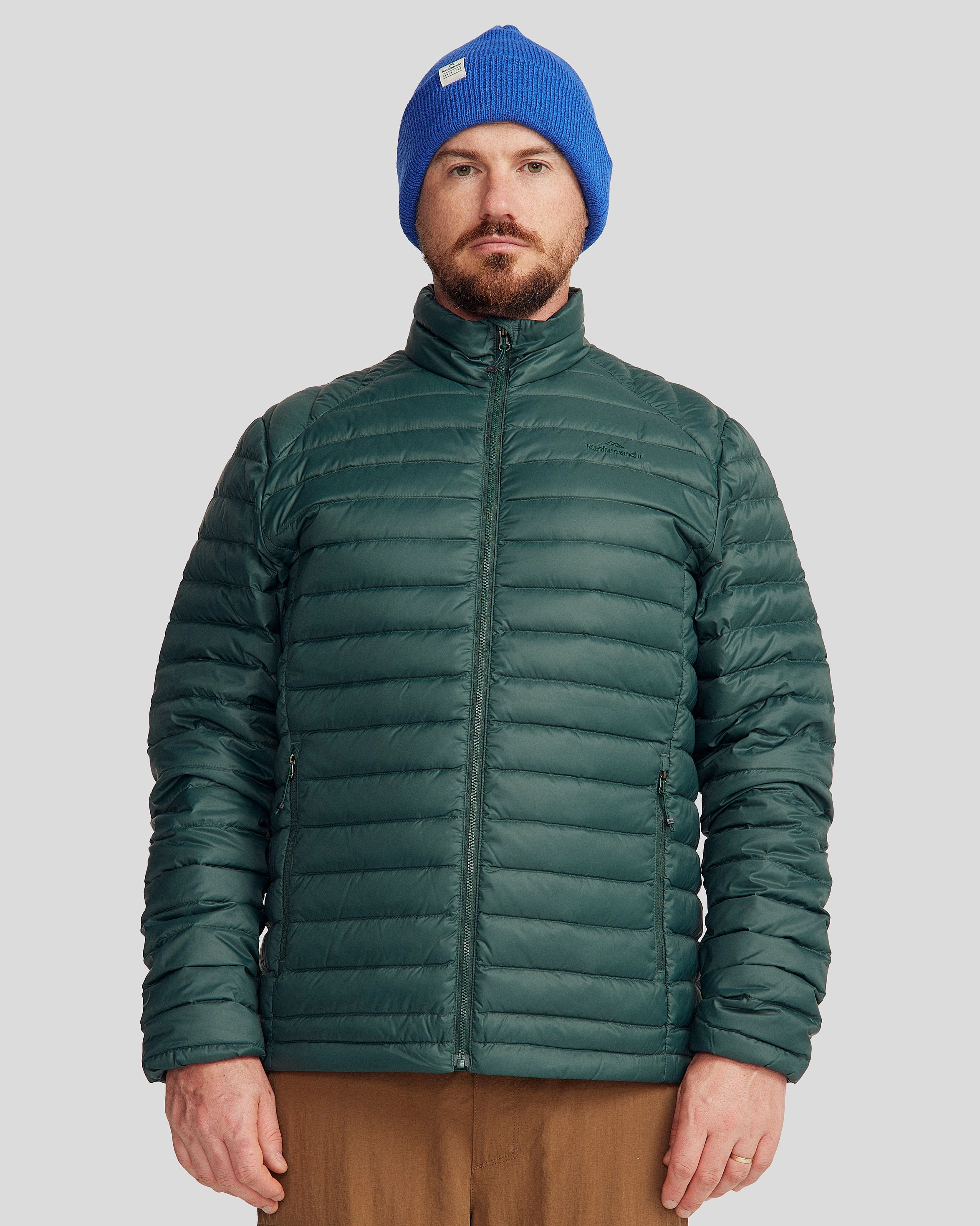 Men's Heli Down Jacket v4 - Deep Forest Insulated Lining snap closure