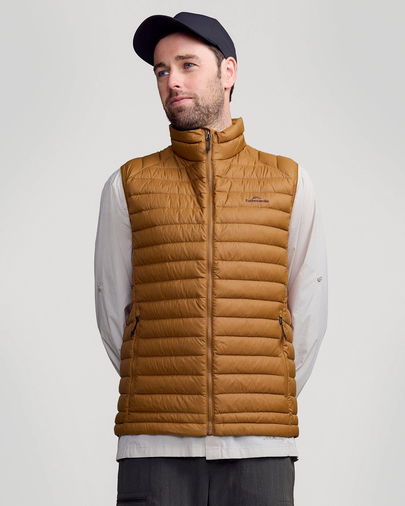 Men's Heli Down Vest v4 - Bark Snag Free Knit