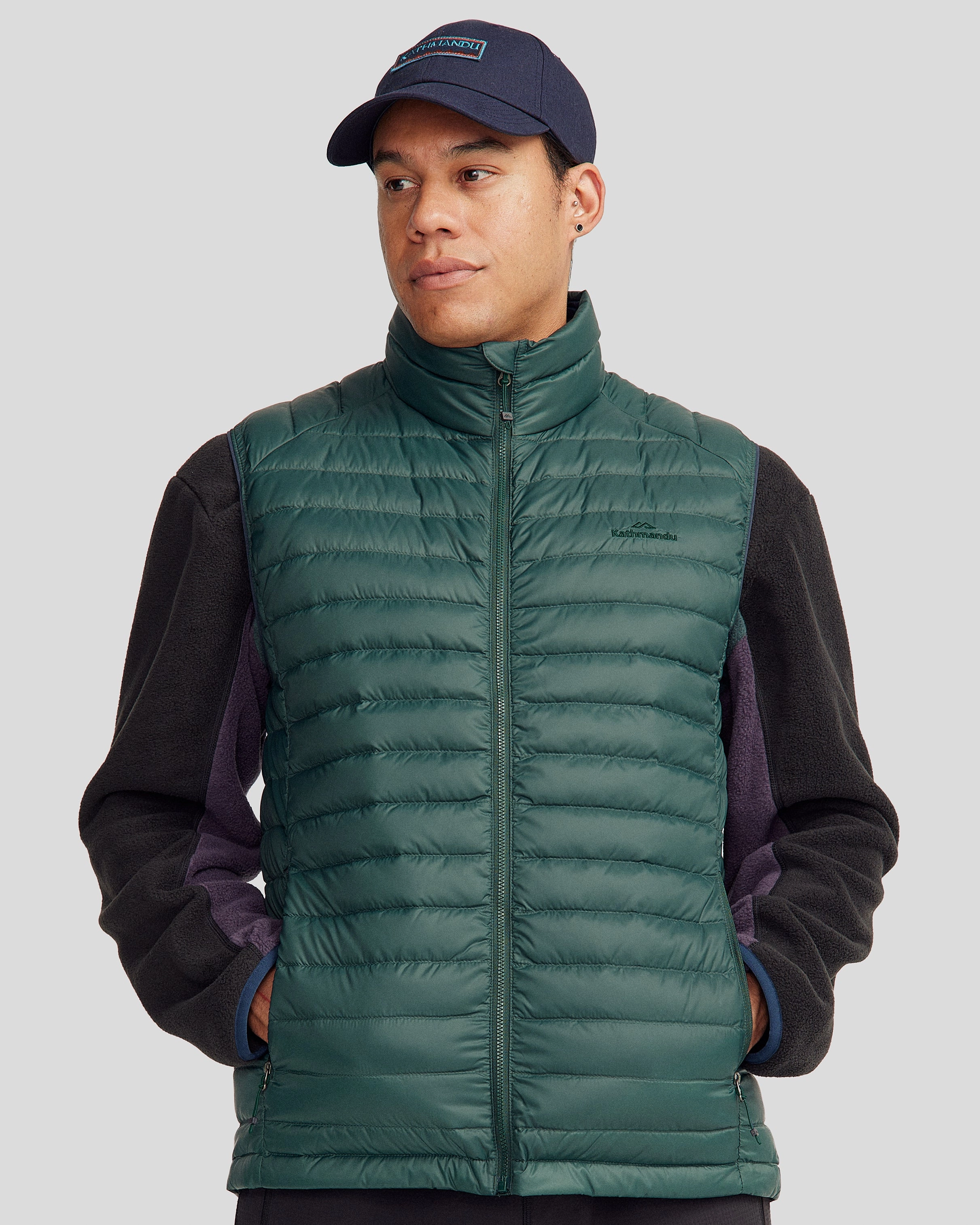 Thermo Regulating Fabric Men's Heli Down Vest v4 - Deep Forest